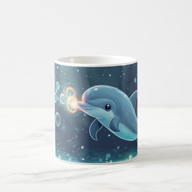 Caneca De Café Garrafa de golfinho Estilo desenho animado vibrant (Centro)