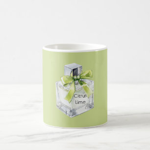 Caneca De Café Garrafa de Perfume de Fruta Lima Cítrica Verde com