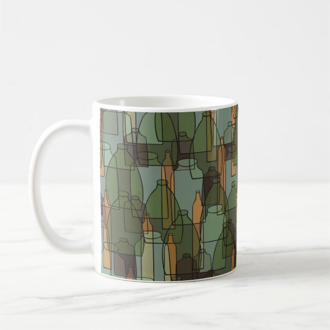 Caneca De Café Garrafas, frascos e óculos de vindima (Esquerda)