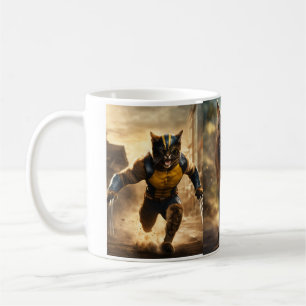 Caneca De Café Garras e café: Cat Wolverine Impressão Mug