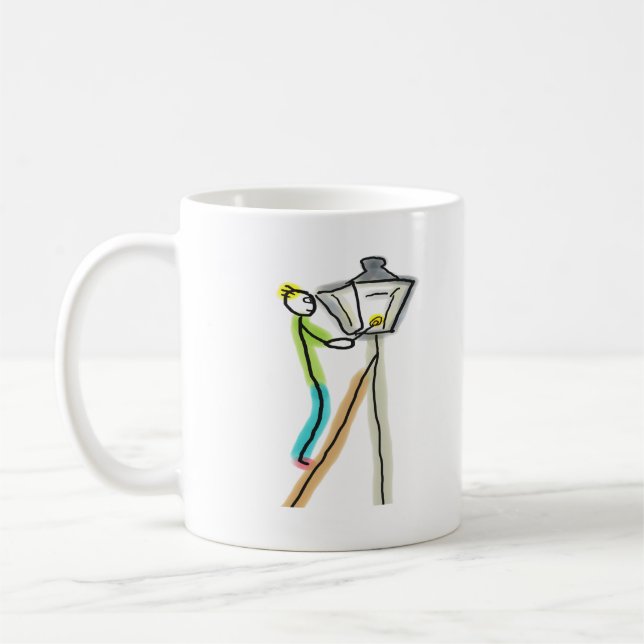 Caneca De Café Gaslighting Stickman (Esquerda)