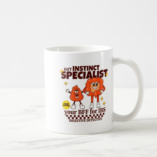 Caneca De Café Gastroenterologist Retro Intestine Gift Ibs Gi Nur (Direita)