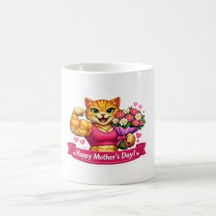 Caneca de Café Gata Academia Mãe Forte – Dia das M