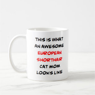 Caneca De Café gata européia doméstica mãe, incrível