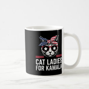 Caneca De Café Gata Para Kamala Engraçado Cat 2024. Kamala Harri