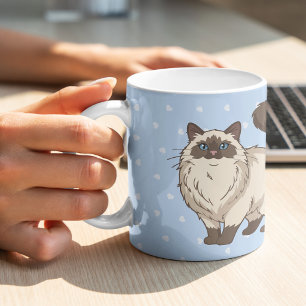 Caneca De Café Gata Ragdoll Mamãe Personalizada