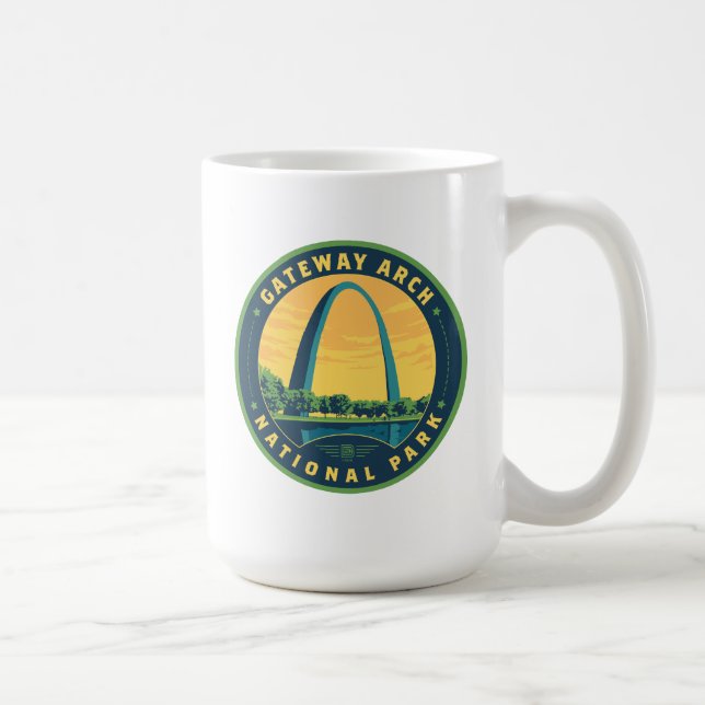 Caneca De Café Gateway Arch National Park (Direita)