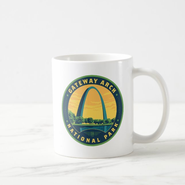 Caneca De Café Gateway Arch National Park (Direita)