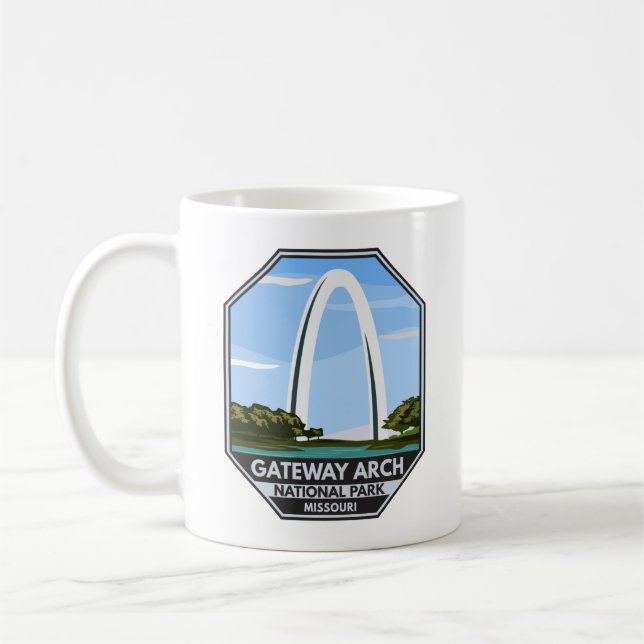 Caneca De Café Gateway Arch National Park Missouri (Esquerda)