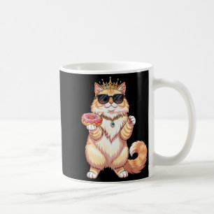 Caneca De Café Gatinha princesa fofa donut óculos de sol engraçad