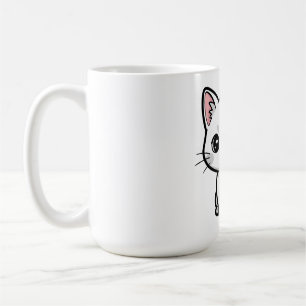 Caneca De Café Gatinho Branco Fofo