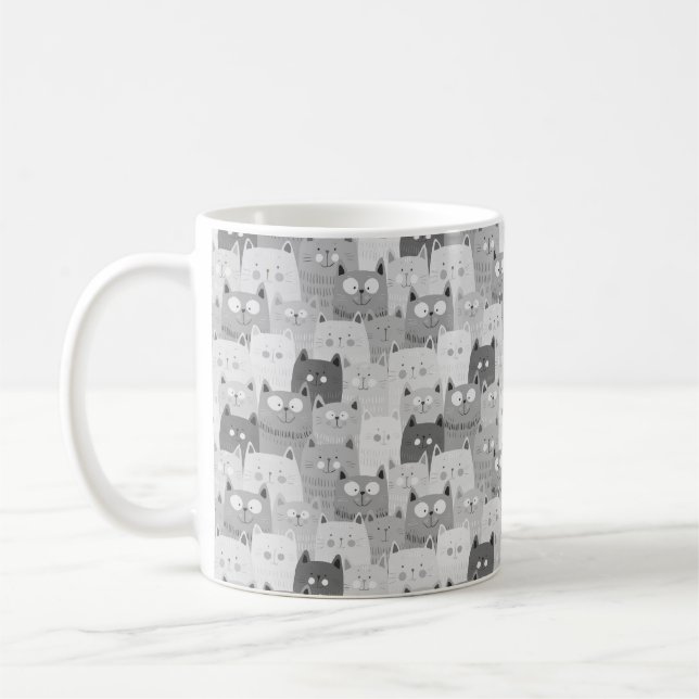 Caneca De Café gatinho cara gatinho sempre engraçado meme fonte p (Esquerda)