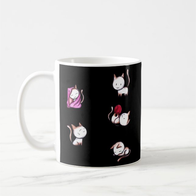 Caneca De Café Gatinho De Calor De Gatinho Suave Pequena Bola De  (Esquerda)