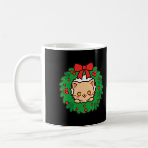 Caneca De Café Gatinho de Coroa de Natal