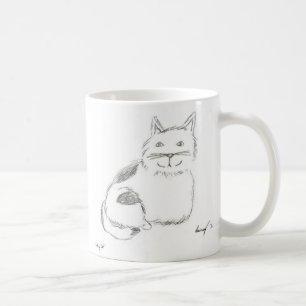 Caneca De Café Gatinho de desenho
