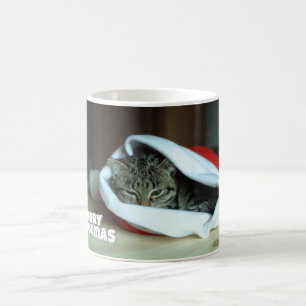 Caneca De Café Gatinho de Natal