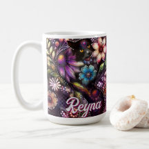Gatinho Floral Abstrato Personalizado
