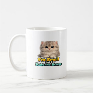 Caneca De Café Gatinho Fofo Bebê – Sou Pequeno, mas Domino a Casa
