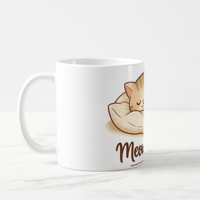 Caneca de Café Gatinho Fofo – Presente para Amante (Esquerda)
