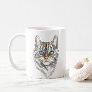 Caneca De Café Gatinho Fofo Tigre Tabby Louca por Gatos Mãe de Ga