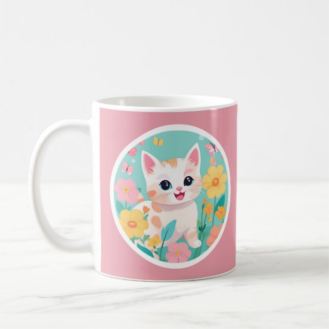 Caneca De Café Gatinho Gato (Esquerda)