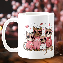 Caneca De Café Gatinho Gato Fofo Dia dos Namorados Rosa Nome Pers