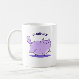 Caneca De Café Gatinho Gato Gato Roxo Engraçado