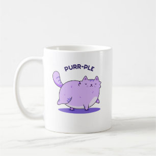 Caneca De Café Gatinho Gato Gato Roxo Engraçado