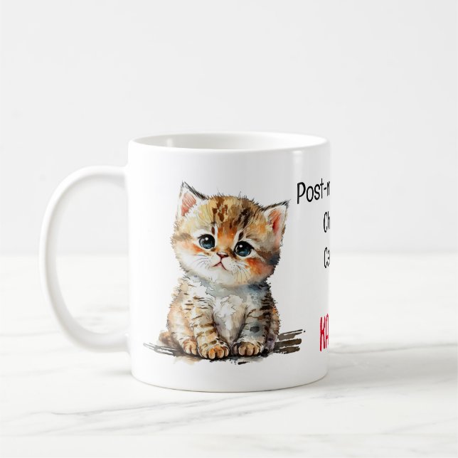 Caneca De Café Gatinho Gato Poste menopáusico-infantil (Esquerda)