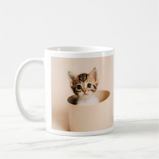Caneca De Café Gatinho giro numa taça