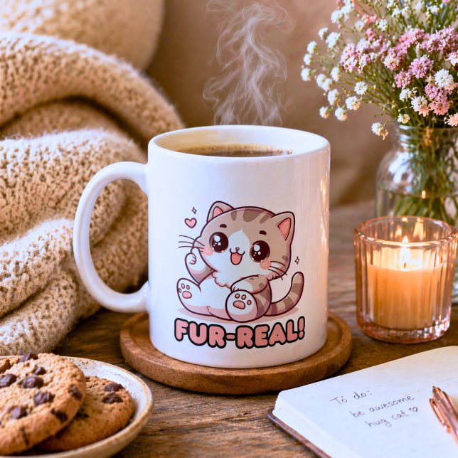 Caneca De Café Gatinho Kawaii Fur-Real  (Criador carregado)