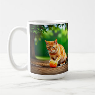 Caneca De Café Gatinho Laranja