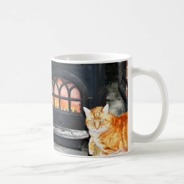 Caneca De Café Gatinho Louco Por Bomba De Fogo (Direita)