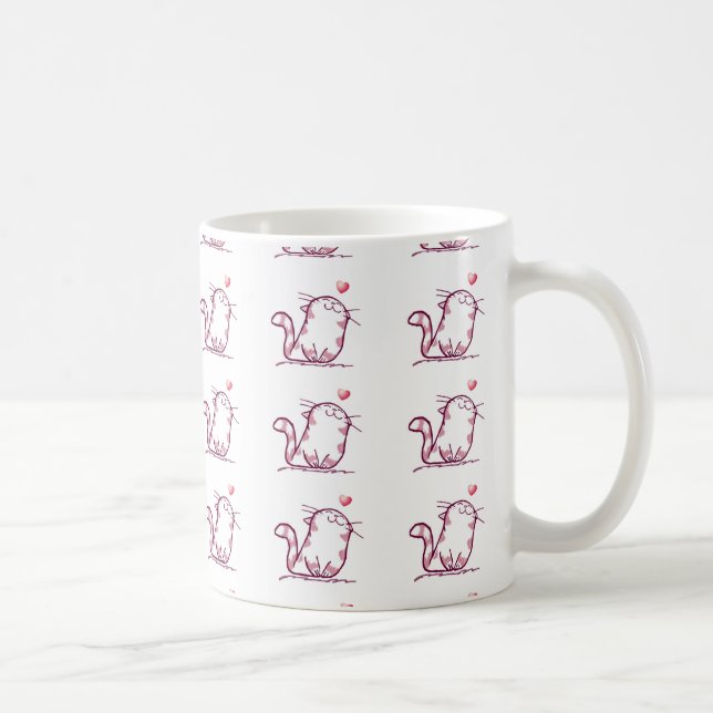 Caneca De Café Gatinho Love (Direita)