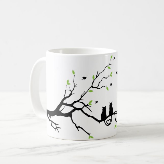 Caneca De Café Gatinho Love Mug (Frente Esquerda)