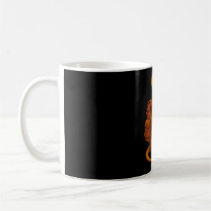 Caneca De Café Gatinho marsupial mochileiro acampando em floresta