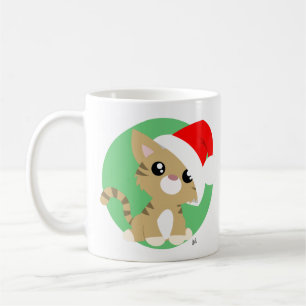 Caneca De Café Gatinho Meowy de Natal