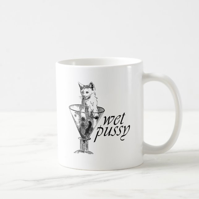 Caneca De Café Gatinho Molhado (Direita)