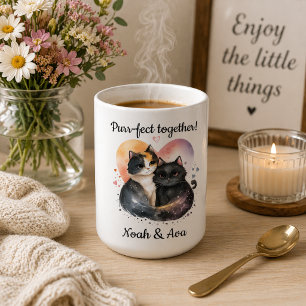 Caneca De Café Gatinho Perfeito Juntos
