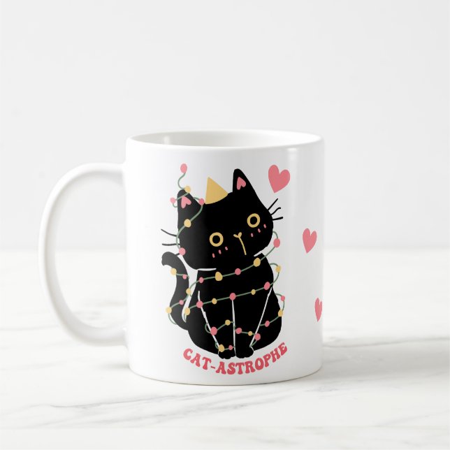 Caneca De Café Gatinho preto em gata-astropia (Esquerda)