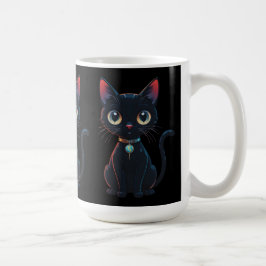 Caneca De Café Gatinho Preto Sinistro