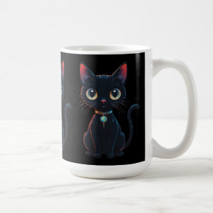Caneca De Café Gatinho Preto Sinistro