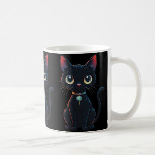 Caneca De Café Gatinho Preto Sinistro