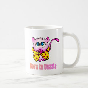 Caneca De Café Gatinho Rosa Fofo - Nascido para Deslumbrar Arte