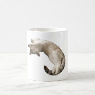 Caneca De Café Gatinho Siamês Lynx Point Fofo Dormindo BB
