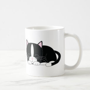Caneca De Café Gatinho Sonolento {Tuxedo}