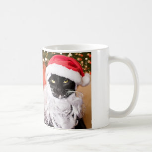 Caneca De Café Gatinho triste do papai noel de Franny Claus