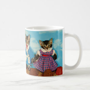 Caneca De Café gatinhos de mesa brincando na praia RPPC