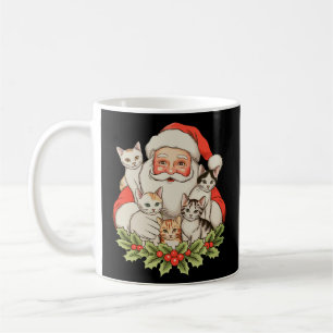 Caneca De Café Gatinhos do Papai Noel Natal Férias