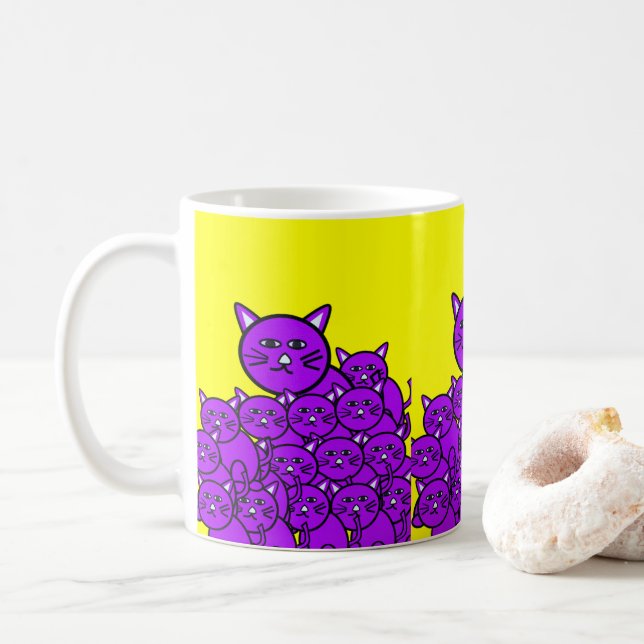 Caneca De Café Gato (Com Donut)